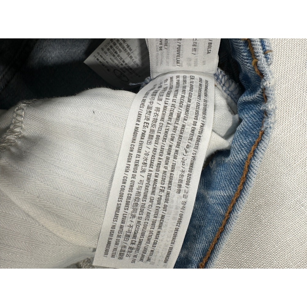 Abercrombie & Fitch The 90s Relaxed Jean High Rise Wide Leg Cuffed 26 2R Blue - Picture 6 of 8